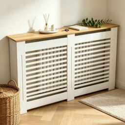 Fativo Horizontal Radiator Cover Grill Shelf Cabinet Mdf Wood Modern Traditional Furniture (H 925 X W 1520 X D 200 mm) - thumbnail 1