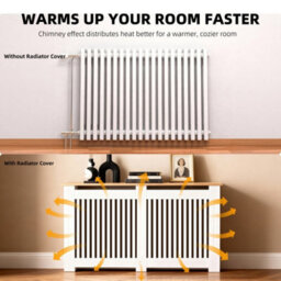 Fativo Horizontal Radiator Cover Grill Shelf Cabinet Mdf Wood Modern Traditional Furniture (H 925 X W 1520 X D 200 mm) - thumbnail 4