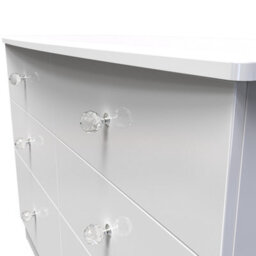 Broadway 6 Drawer Wide Chest With Led Lights In White Gloss (Ready Assembled) - thumbnail 4