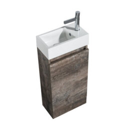 Plum&clay Condense Metallic Floor Standing Cloakroom Vanity Unit (W)390mm - thumbnail 4