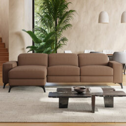 Valencia Esther Top Grain Leather Three Seats With Left Chaise Sofa Brown Kiln Dried Hardwood Frame Power Headrests - thumbnail 4