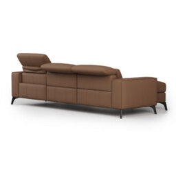 Valencia Esther Top Grain Leather Three Seats With Left Chaise Sofa Brown Kiln Dried Hardwood Frame Power Headrests - thumbnail 9
