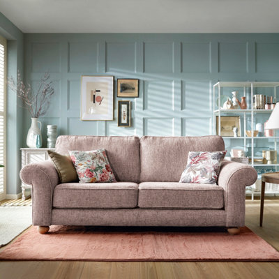 Abakus Direct Ingrid 3 Seater Sofa In Woodrose - image 1