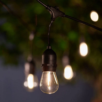 Solarcentre Madison Outdoor Solar Powered Drop Bulb Festoon Lights - Set Of 10