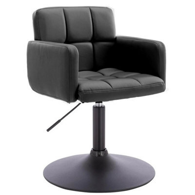 Black Dressing Table Chair Vanity Stool Bedroom Makeup Soft Seat New - image 1