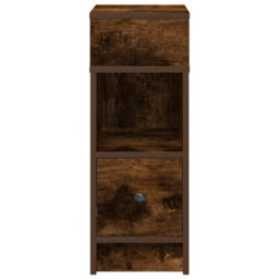 Berkfield Bedside Cabinets 2 Pcs With Drawer Smoked Oak 25X31X66 Cm - thumbnail 4
