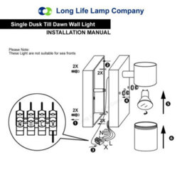 Long Life Lamps Company Single Outdoor Wall Light Dusk Till Dawn Sensor Copper Finish Ip65 Zlc097Cdtd - thumbnail 9