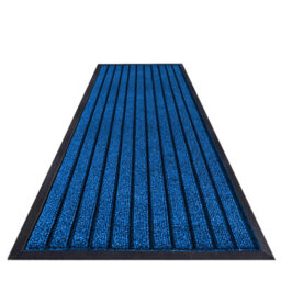 Imperial Rooms Dirt Absorbent Black Rubber Mat Non Slip Washable Striped Barrier Mat 0.8M X 1.5M - thumbnail 1