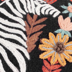 Wylder Mirrored Zebra Embroidered Feather Rich Cushion - thumbnail 4