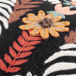 Wylder Mirrored Zebra Embroidered Feather Rich Cushion - thumbnail 5