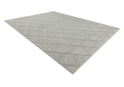 RugsX Wool Carpet Tahar 99001G Grey - Hand-Woven Loop, Rhombus, Boho  120X180 Cm - thumbnail 3
