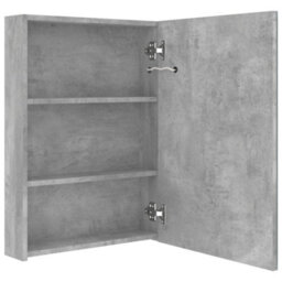Berkfield Stylish Led Bathroom Mirror Cabinet Concrete Grey 50X13X70 Cm - thumbnail 5
