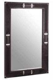 Orsina Timeless Design Leather Frame Mirror, Versatile Hallway Mirror For Livingroom, Modern Bedroom Wall Mirror - thumbnail 2