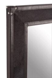 Orsina Timeless Design Leather Frame Mirror, Versatile Hallway Mirror For Livingroom, Modern Bedroom Wall Mirror - thumbnail 4
