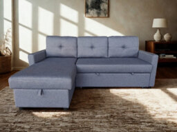DS Living The Savona 3 Seater Storage Sofa In Grey Or Silver - thumbnail 1