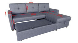 DS Living The Savona 3 Seater Storage Sofa In Grey Or Silver - thumbnail 9