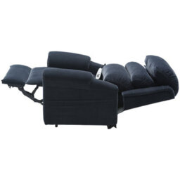 Loops Comfortable Dual Motor Rise And Recline Armchair In Blue Chenille Fabric - thumbnail 5