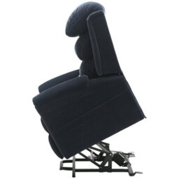 Loops Comfortable Dual Motor Rise And Recline Armchair In Blue Chenille Fabric - thumbnail 6