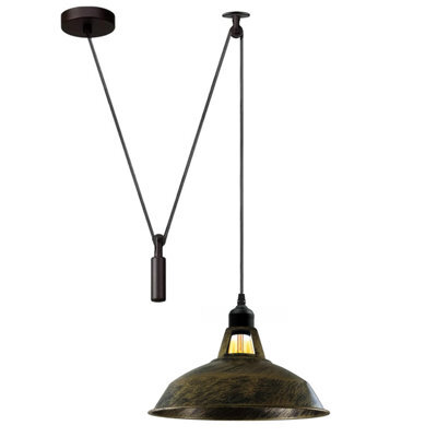 Modern Brushed Brass Pendant Light Kitchen Islands Long Metal Shade With 2M Wire Cord For Modern Kitchen, Dining Hall & Hallway - image 1