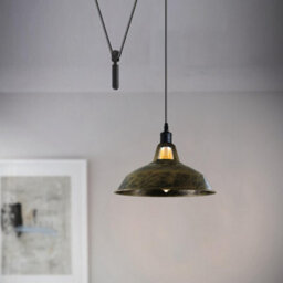 Modern Brushed Brass Pendant Light Kitchen Islands Long Metal Shade With 2M Wire Cord For Modern Kitchen, Dining Hall & Hallway - thumbnail 2