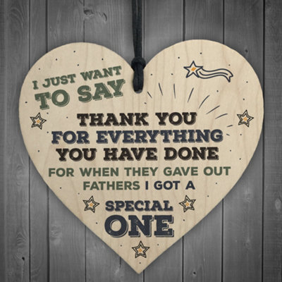 Red Ocean Dad Special One Hanging Wooden Heart Fathers Day Gifts For Him Special Daddy Present Thank You - image 1