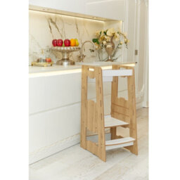 Jerenss Montessori Toddler Learning Tower: Step Stool For Kitchen Helper Kids Toddlers (2-6) Natural - thumbnail 4