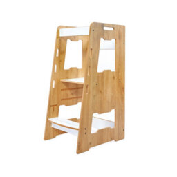 Jerenss Montessori Toddler Learning Tower: Step Stool For Kitchen Helper Kids Toddlers (2-6) Natural - thumbnail 1