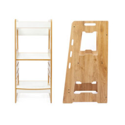Jerenss Montessori Toddler Learning Tower: Step Stool For Kitchen Helper Kids Toddlers (2-6) Natural - thumbnail 9