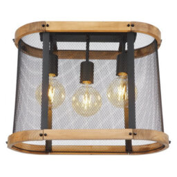 Luminosa Lighting Luminosa Jeanie Multi Arm Semi Flush Ceiling Lamp Matt Black 3X E27 - thumbnail 3