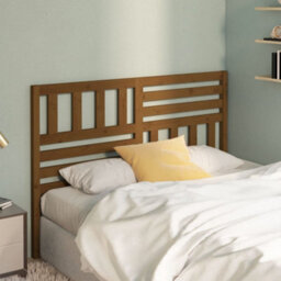 Berkfield Bed Headboard Honey Brown 146X4X100 Cm Solid Wood Pine - thumbnail 3