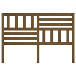 Berkfield Bed Headboard Honey Brown 146X4X100 Cm Solid Wood Pine - thumbnail 4
