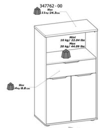 FurniComp LTD Furnicomp Luna Tall Freestanding Kitchen Pantry Cupboard With Microwave Shelf - Matt White & Hamilton Oak - thumbnail 9