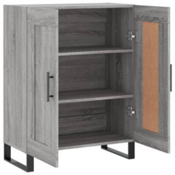 Berkfield Sideboard Grey Sonoma 69.5X34X90 Cm Engineered Wood - thumbnail 6