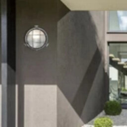 Luminosa Lighting Luminosa Turin Outdoor Bulkhead Wall Light Round Black Ip65, E27 - thumbnail 5
