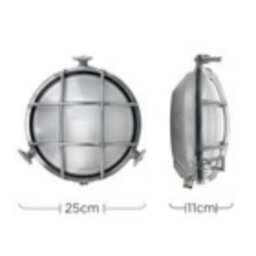 Luminosa Lighting Luminosa Turin Outdoor Bulkhead Wall Light Round Black Ip65, E27 - thumbnail 2
