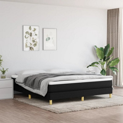 Berkfield Box Spring Bed Frame Black 180X200 Cm 6Ft Super King Fabric - image 1