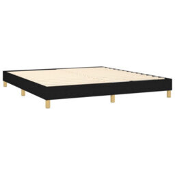 Berkfield Box Spring Bed Frame Black 180X200 Cm 6Ft Super King Fabric - thumbnail 4