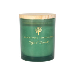 Nicola Spring Sage & Seasalt Scented Candle - 130G 21H Natural Single Wick Soy Wax Aromatherapy Candle Home Fragrance