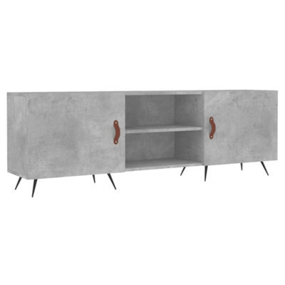 Berkfield Sturdy Tv Cabinet Concrete Grey 150X30X50 Cm Engineered Wood - image 1