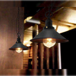 Long Life Lamps Company Vintage Retro Industrial Metal Black Scone Shade Pendant Light M0238 - thumbnail 8