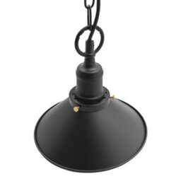 Long Life Lamps Company Vintage Retro Industrial Metal Black Scone Shade Pendant Light M0238 - thumbnail 6