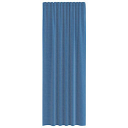 Berkfield Voile Curtains With Rod Pockets 2 Pcs Royal Blue - thumbnail 4