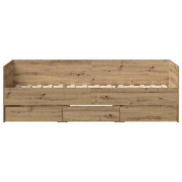 Walplus Daybed With Headboard Artisan Oak 90 X 190 Cm Engineered Wood - thumbnail 4