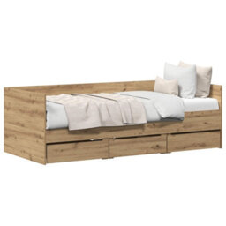 Walplus Daybed With Headboard Artisan Oak 90 X 190 Cm Engineered Wood - thumbnail 2