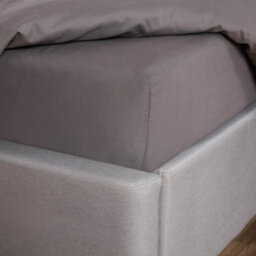 Ohs Polycotton 30Cm Deep Elasticated Fitted Bed Sheet, Charcoal - King