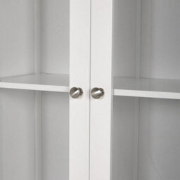 White Wooden Free Standing 2 Drawers With 4 Doors Bathroom Storage Cabinet Unit - thumbnail 4
