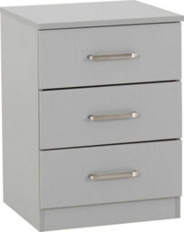 Seconique Dakota 3 Door Wardrobe Bedroom Set Grey - thumbnail 8