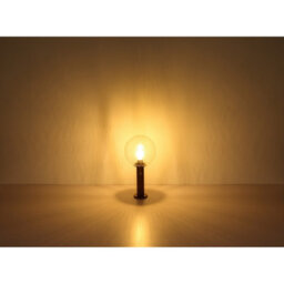 Luminosa Lighting Luminosa Ossy Pir Outdoor Pedestal Light Wood Look Ip44 Clear Glass Shade 1X E27 Dawn Dusk Sensor - thumbnail 5