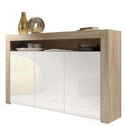 Sideboard Aether 155Cm - Oak & White Gloss Doors - thumbnail 9