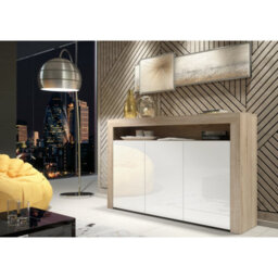 Sideboard Aether 155Cm - Oak & White Gloss Doors - thumbnail 2
